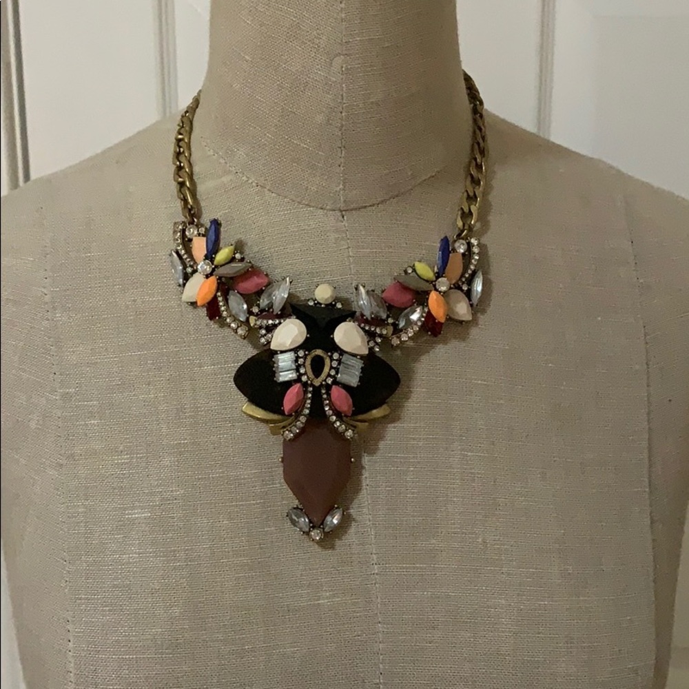 J.Crew Crystal and Enamel Statement Necklace